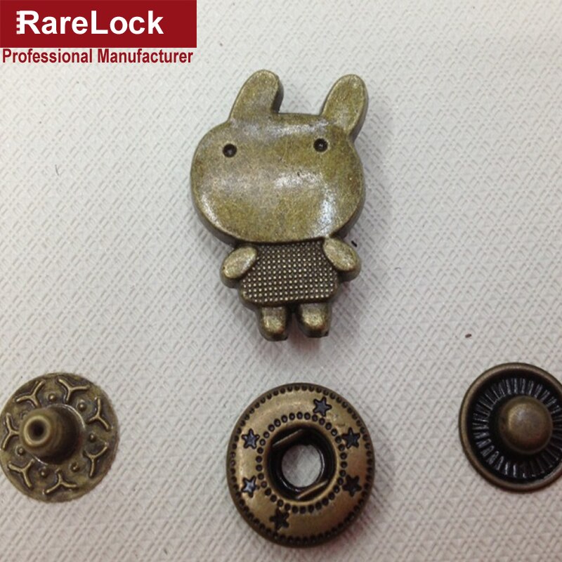 Rarelock 10pcs / lot  䳢  DIY ڵ, ʰ, ǰ ׼ Ƽ û ƿ ձ  ư ϵ/Rarelock 10pcs/lot Lovely Rabbit Design DIY Handbag,Cloth,Crafts Acc